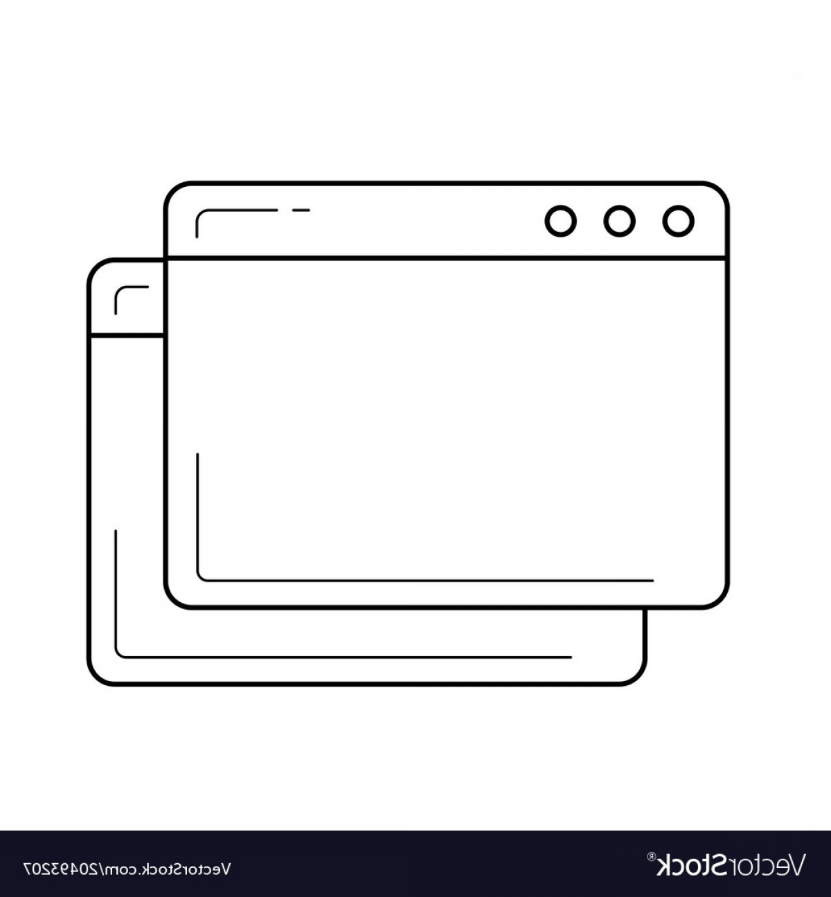 1200x1296 Browser Window Line Icon Vector Handandbeak