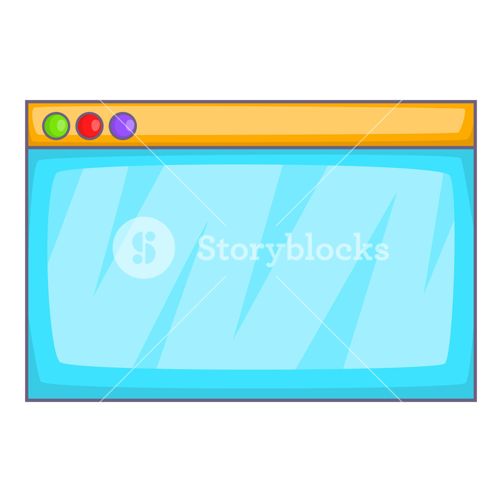 1000x1000 Browser Window Icon Cartoon Illustration Of Browser Window Vector