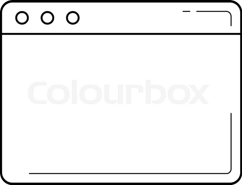 800x613 Browser Window Vector Line Icon Stock Vector Colourbox