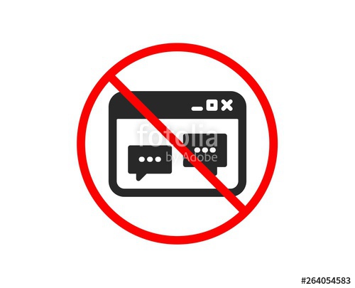 500x405 No Or Stop Browser Window Icon Chat Speech Bubbles Sign