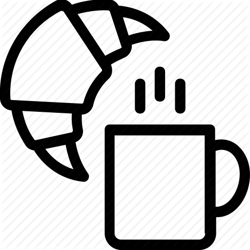 512x512 Breakfast, Brunch, Croissant With Coffee, Evening Tea Snacks, Tea