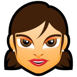 256x256 Female Face Fg Brunette Icon Face Avatars Iconset Hopstarter