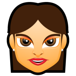 256x256 Female Face Fg Brunette Icon Face Avatars Iconset Hopstarter