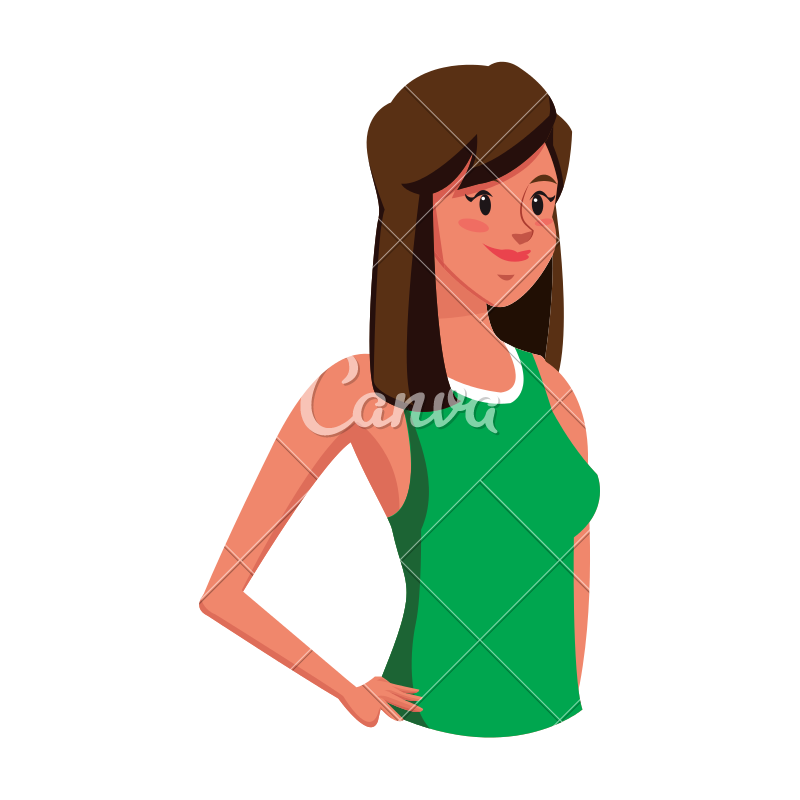 800x800 Sport Girl Brunette Icon