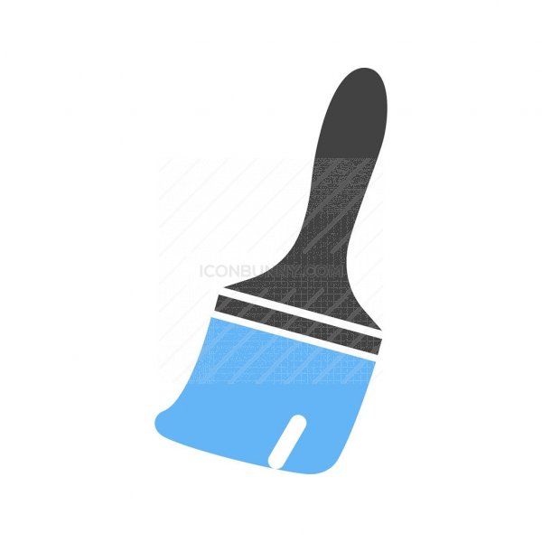 600x600 Large Paint Brush Blue Black Icon
