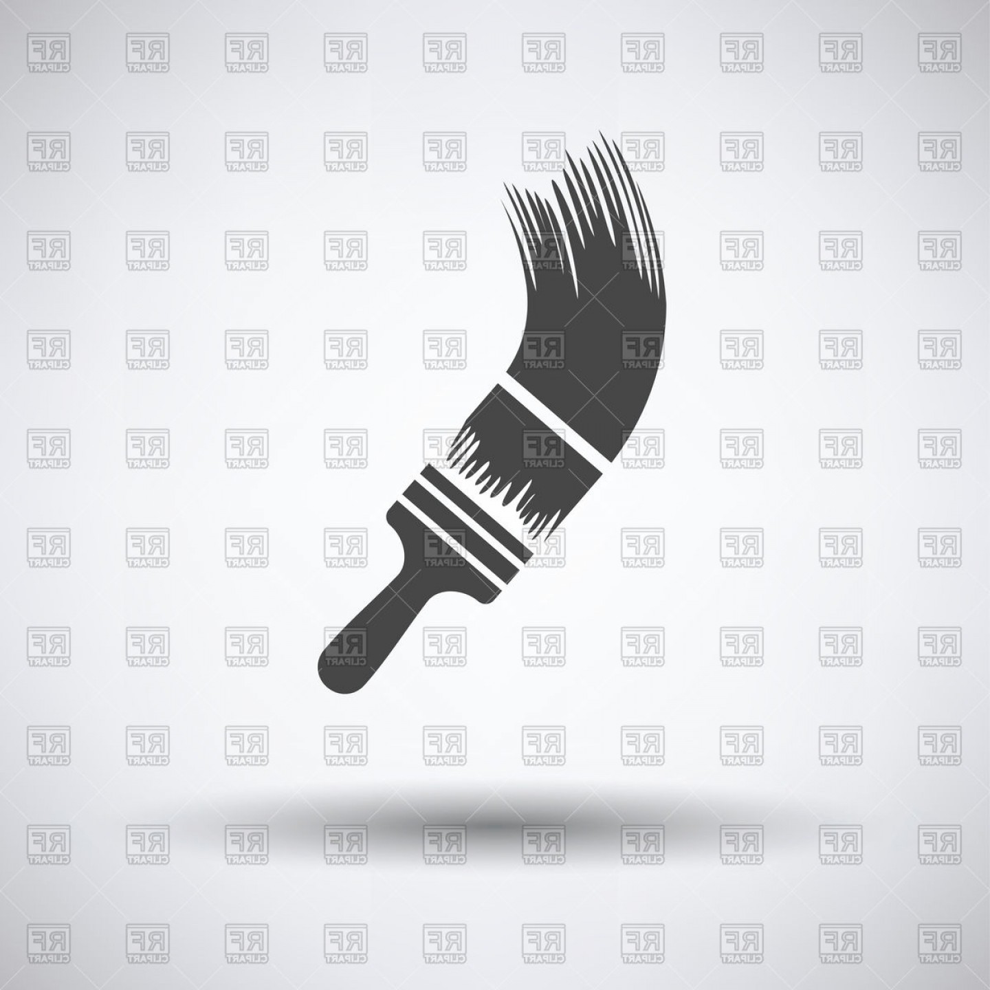 1440x1440 Paint Brush Icon On A Gray Background Vector Clipart Cqrecords