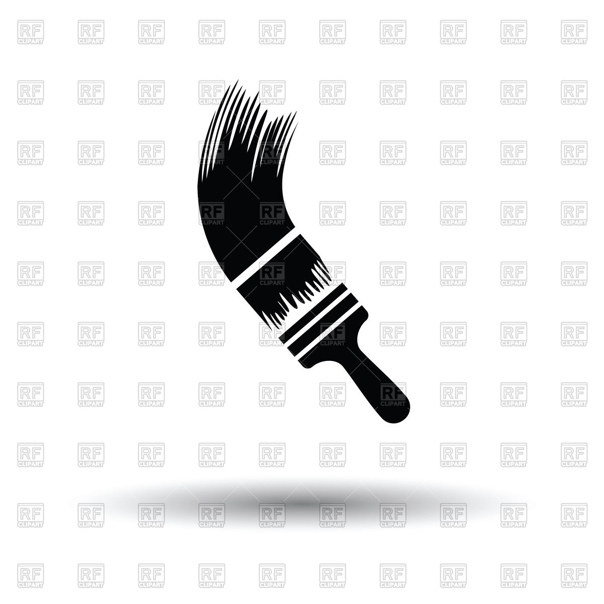 1200x1200 Paint Brush Icon With Shadow Vector Image Of Industrial Tools