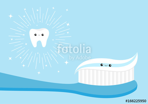 500x354 Healthy Tooth Icon Set Toothbrush Toothpaste Cartoon Character