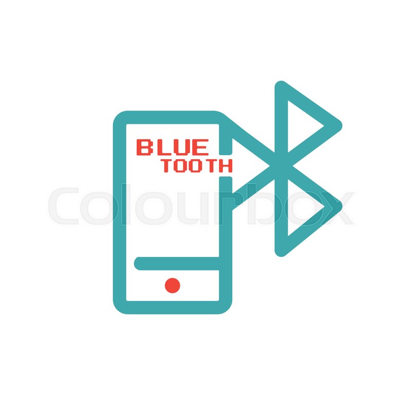 800x800 Bluetooth Icon On Smartphone Stock Vector Colourbox