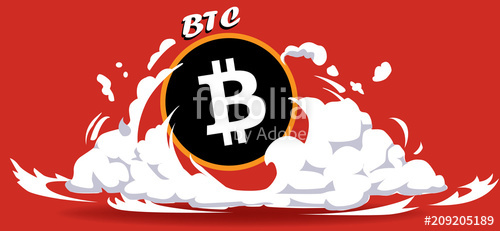500x231 Cryptocurrency Icon With Hero Comic Style On Warm Red Background