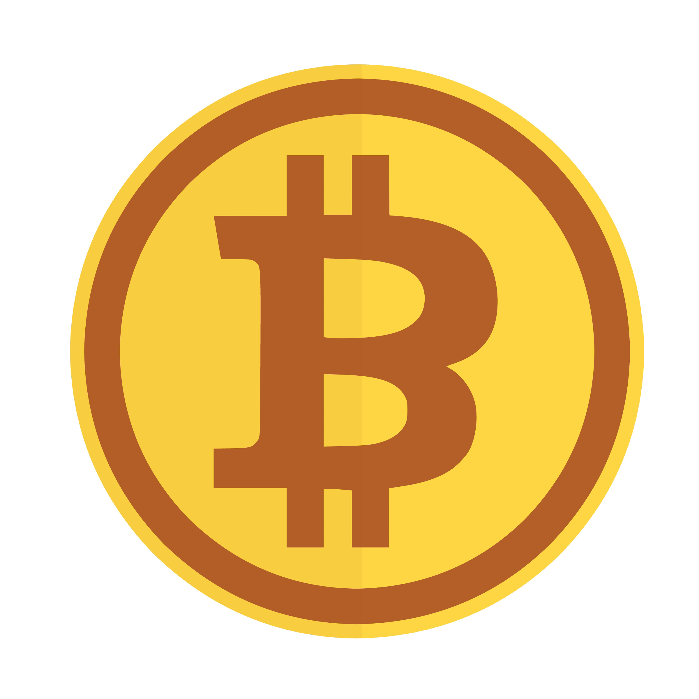 2400x2400 Free Images Bitcoin, Blockchain, Icon, Golden, Internet, Coin