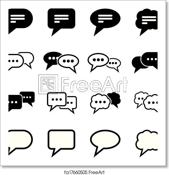 561x581 Free Art Print Of Speech Bubble Icon Speech Bubble Icon Set