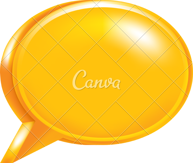 800x673 Orange Empty Speech Bubble Icon