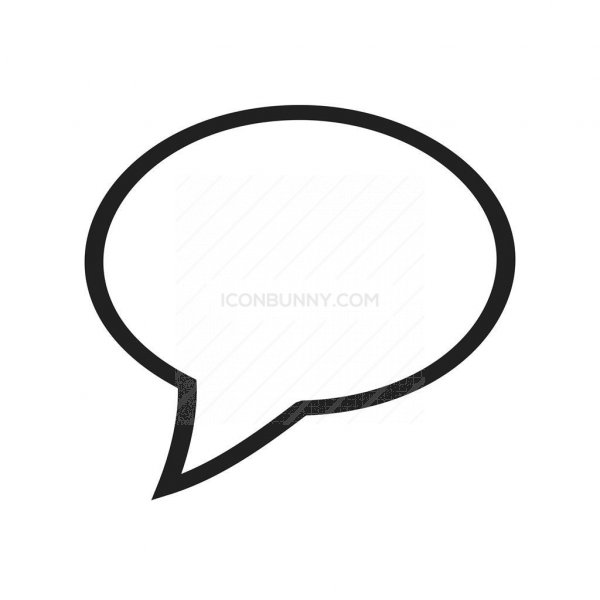 600x600 Single Message Bubble Line Icon