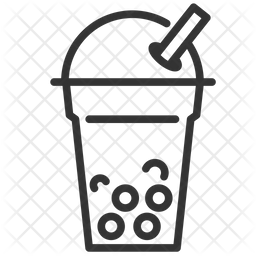 256x256 Bubble Tea Icon Of Line Style