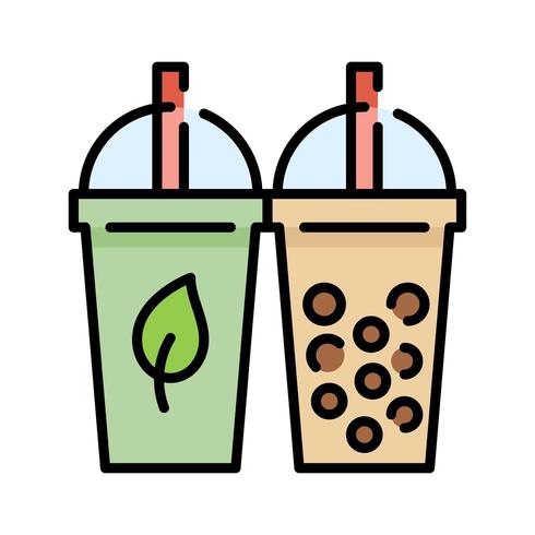 490x490 Bubble Tea And Green Tea Icon