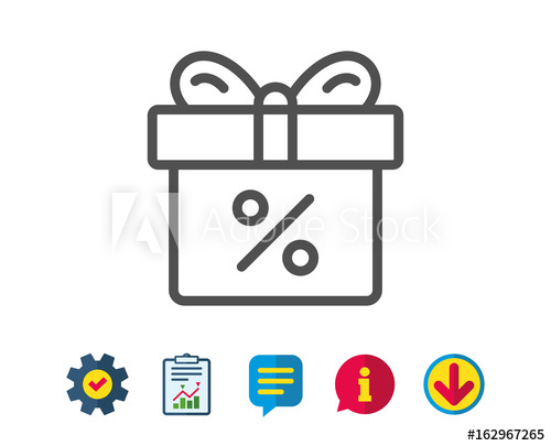 Gift Box With Percentage Line Icon Present Or Sale Sign Birthday 500x405 Gift Box With Percentage Line Icon Present Or Sale Sign Birthday