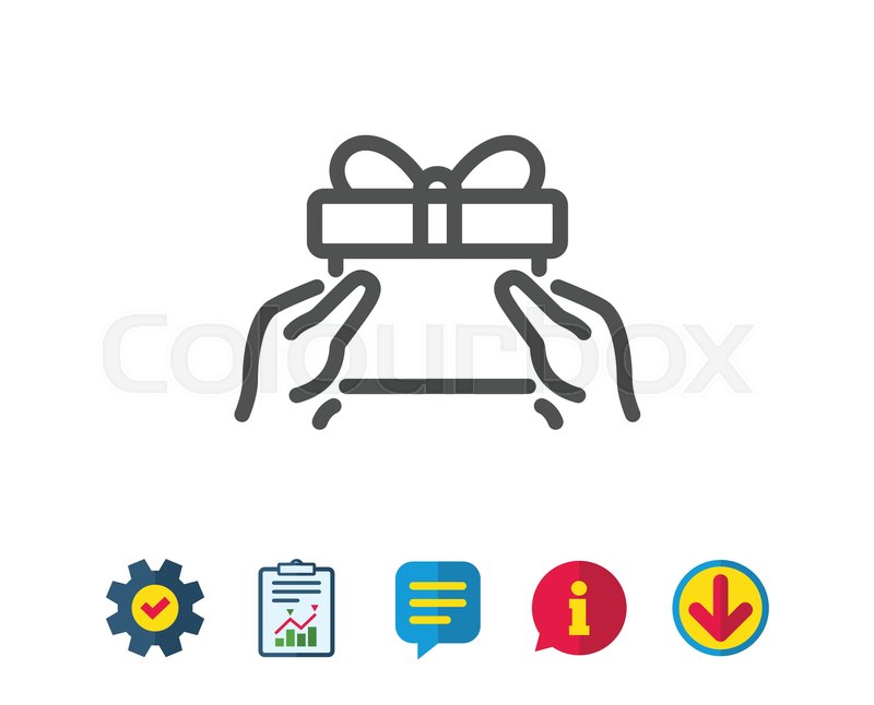 Give A Gift Box Line Icon Present Or Stock Vector Colourbox 800x646 Give A Gift Box Line Icon Present Or Stock Vector Colourbox