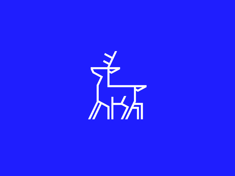 800x600 Blue Deer Icon