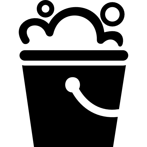 512x512 Bucket Filled With Bubbles Icons Free Download