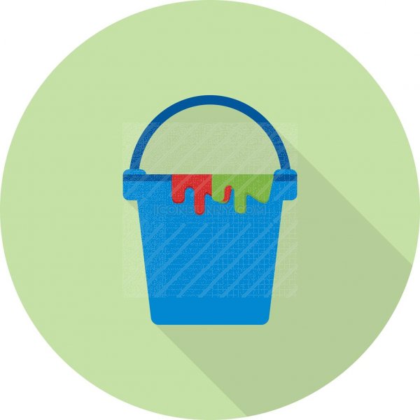 600x600 Paint Bucket Flat Shadowed Icon