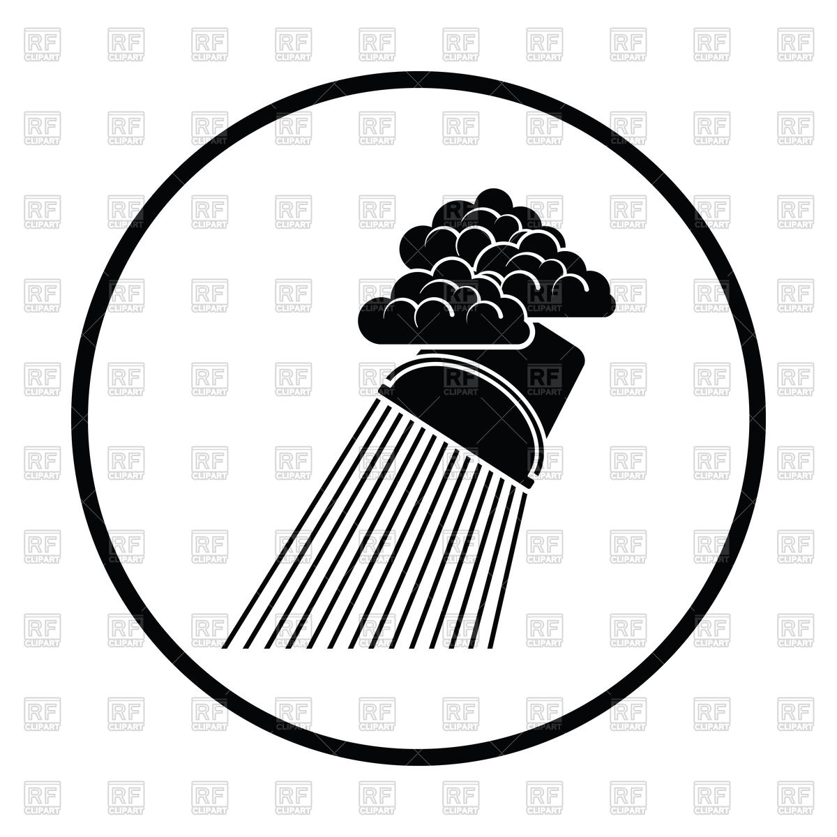 1200x1200 Rainfall Like From Bucket Icon Vector Image Of Signs, Symbols