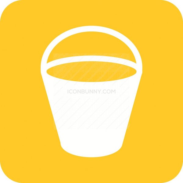 600x600 Sand Bucket Flat Round Corner Icon