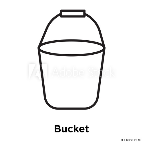 500x500 Bucket Icon Isolated On White Background Simple And Editable