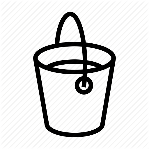 512x512 Bucket, Coloring, Colors, Full, Paint, Wall Icon