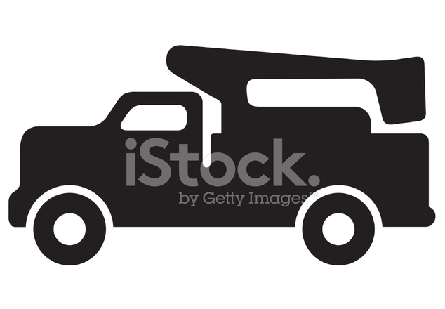 634x440 Bucket Truck Stock Vector