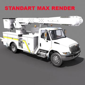 360x360 Navistar International Utility Bucket Truck Model