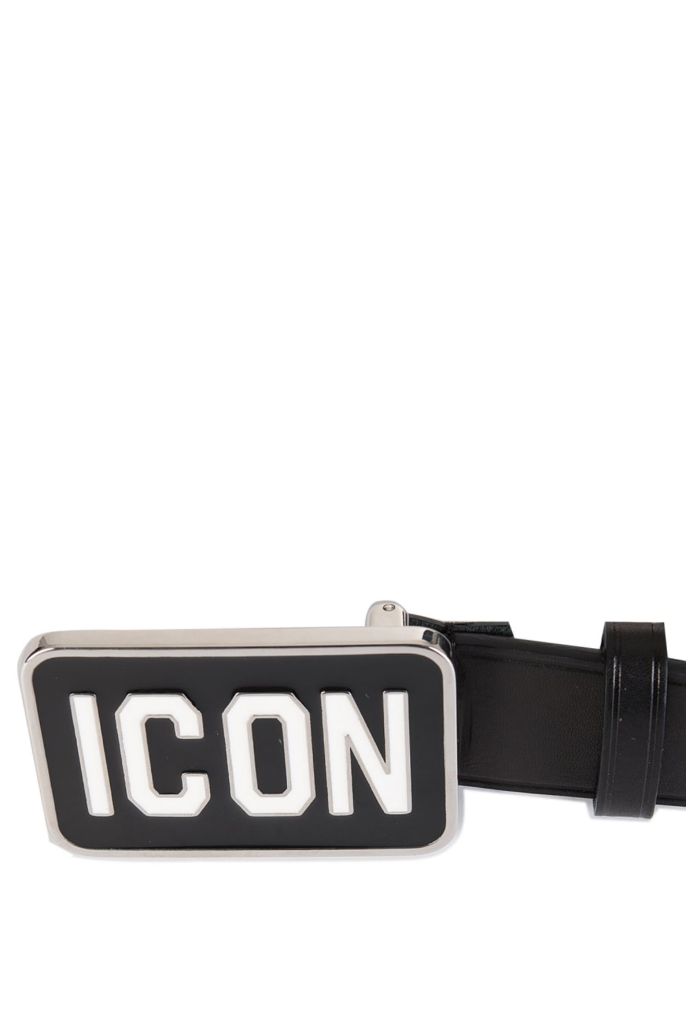 1000x1500 Dsquared Rectangular Buckle 'icon' Belt Black