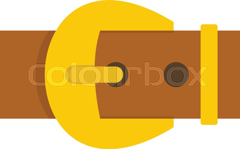 800x497 Gold Buckle Belt Icon Flat Isolated On Stock Vector Colourbox