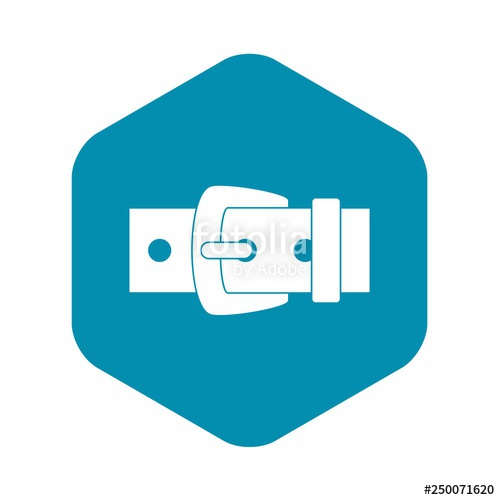 500x500 Black Metal Belt Buckle Icon Simple Illustration Of Black Metal