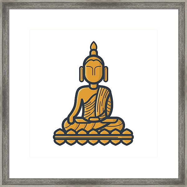 600x600 Buddha Icon Framed Print
