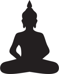 199x250 Buddha Icon Silhouette Sticker