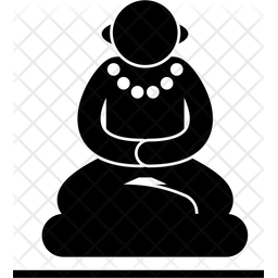 256x256 Buddha Icon Of Glyph Style
