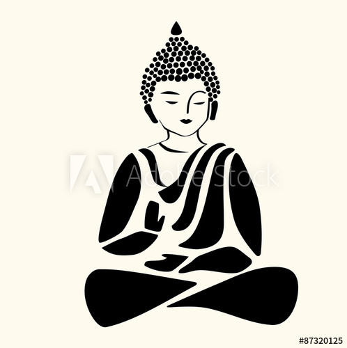 498x500 Buddha Icon, Symbol Of Yoga And Meditation Vector