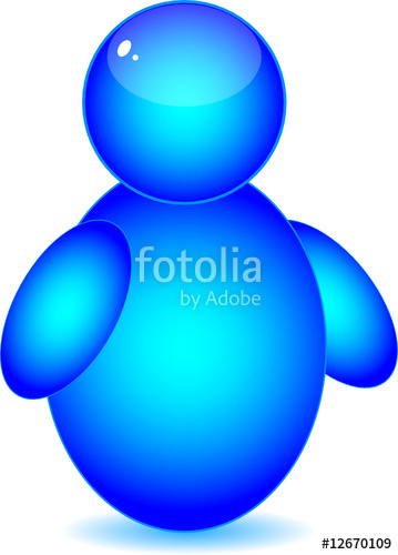 359x500 Blue Buddy Icon Vector Illustration Stock Image And Royalty Free