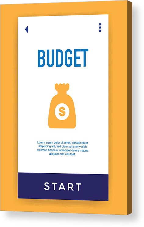 472x740 Budget Icon Acrylic Print