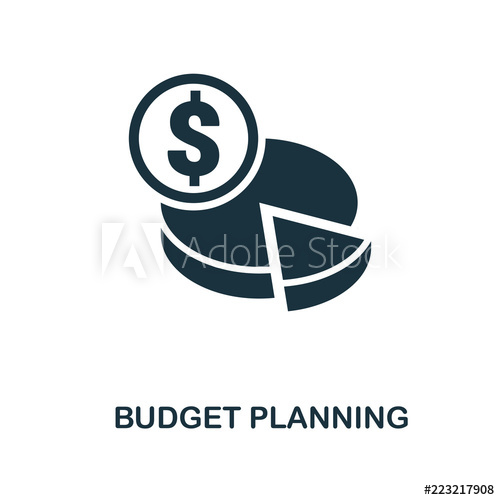 500x500 Budget Planning Icon Monochrome Style Design From Smm Icon