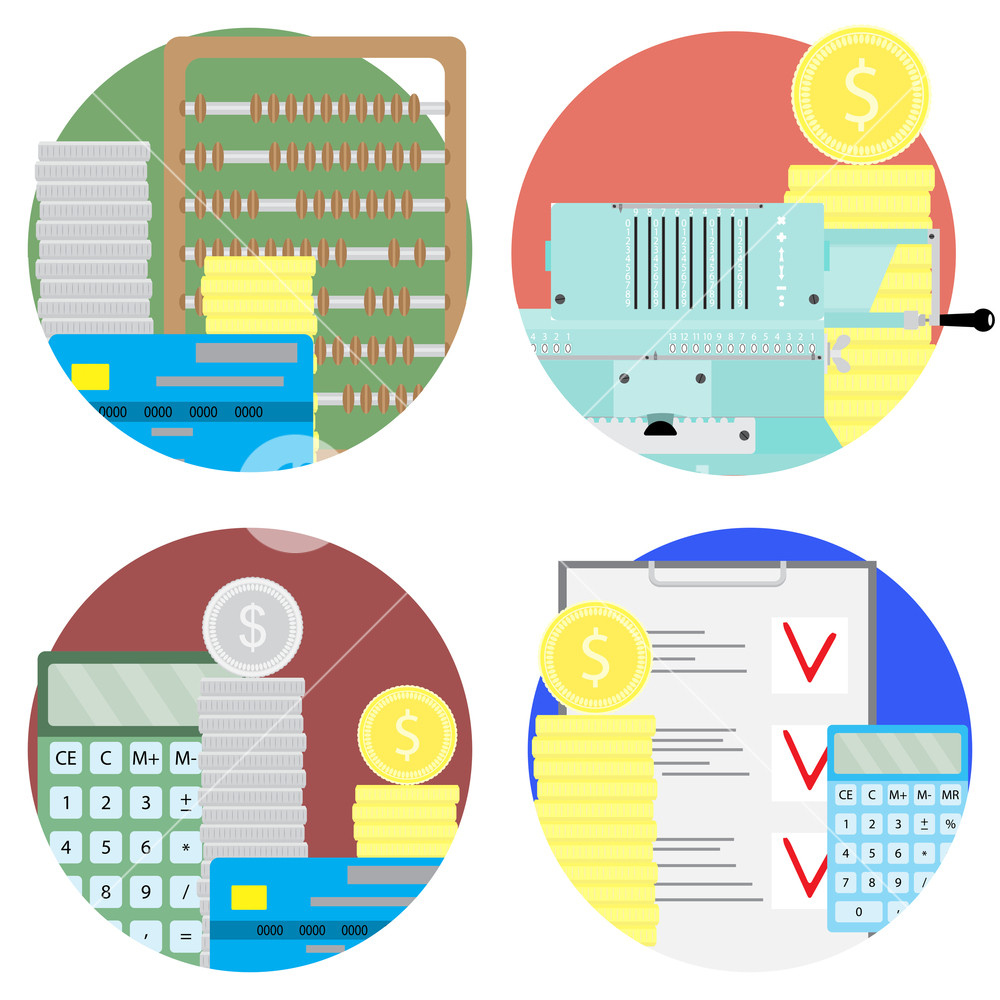 1000x1000 Financial Audit And Money Account Set Icons Audit Profit