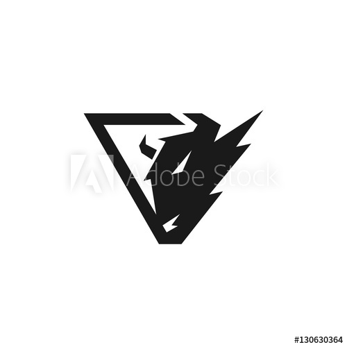 500x500 Buffalo Icon Vector Logo On White Background