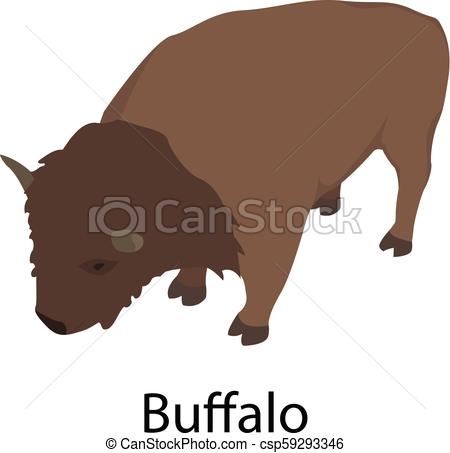 450x453 Buffalo Icon, Isometric Style Buffalo Icon Isometric Of Buffalo