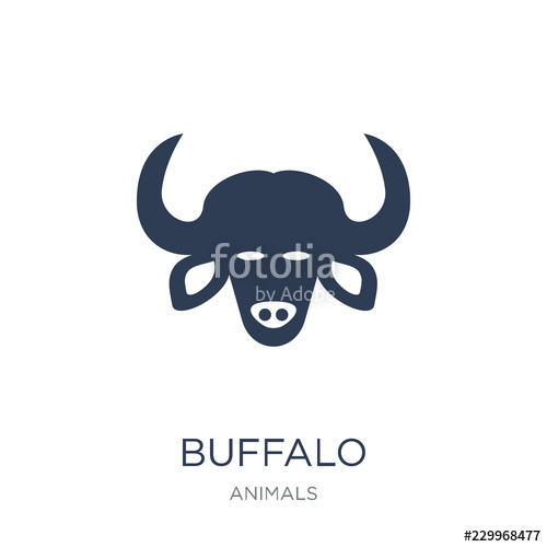 500x500 Buffalo Icon Trendy Flat Vector Buffalo Icon On White Background