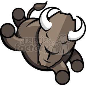 300x300 Brown Buffalo Jumping Logo Icon Design Clipart Royalty Free Gif
