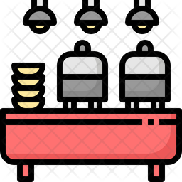 Buffet Icon Of Colored Outline Style 256x256 Buffet Icon Of Colored Outline Style