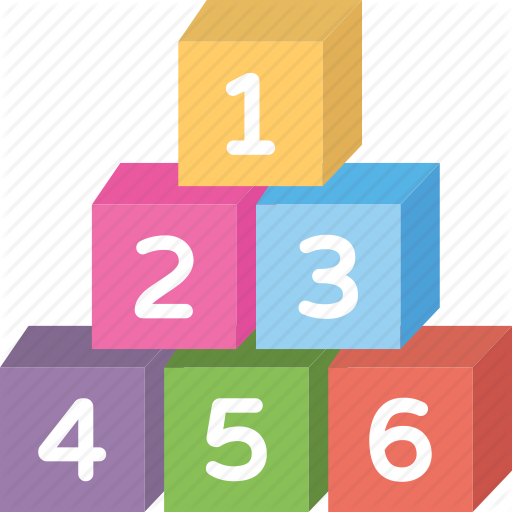 512x512 Block Toy, Building Blocks, Kids Number Toy, Number Blocks, Wooden