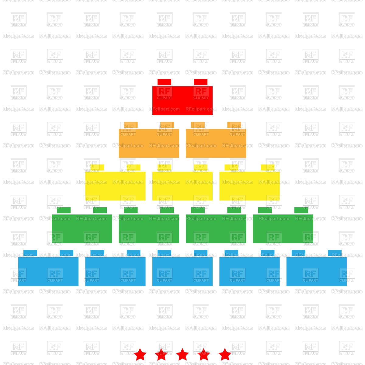 1200x1200 Building Block Icon Illustration Color Fill Simple Style Vector