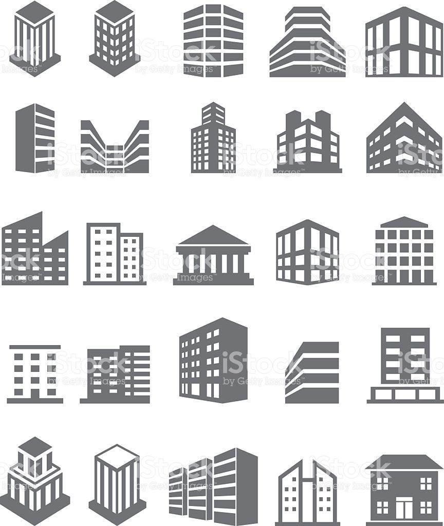 864x1024 Building Icon Vector